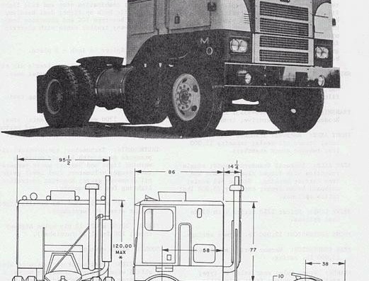 Marmon HDT AC 86 чертежи (рисунки) грузовика
